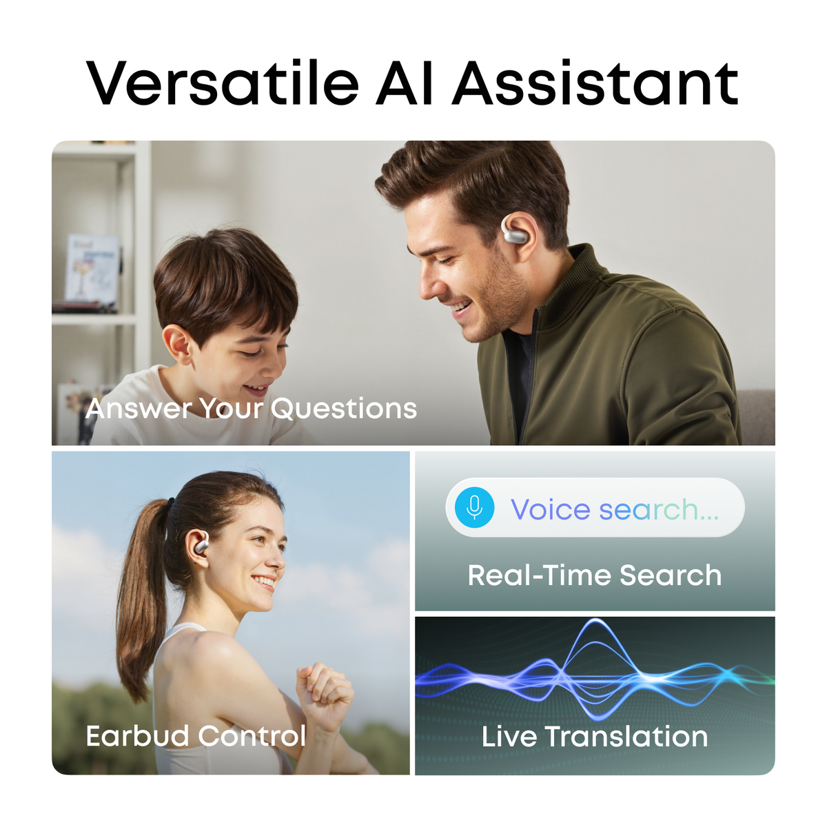 Soundcore AeroFit 2 AI-assistent | AI-översättning för en uppkopplad värld