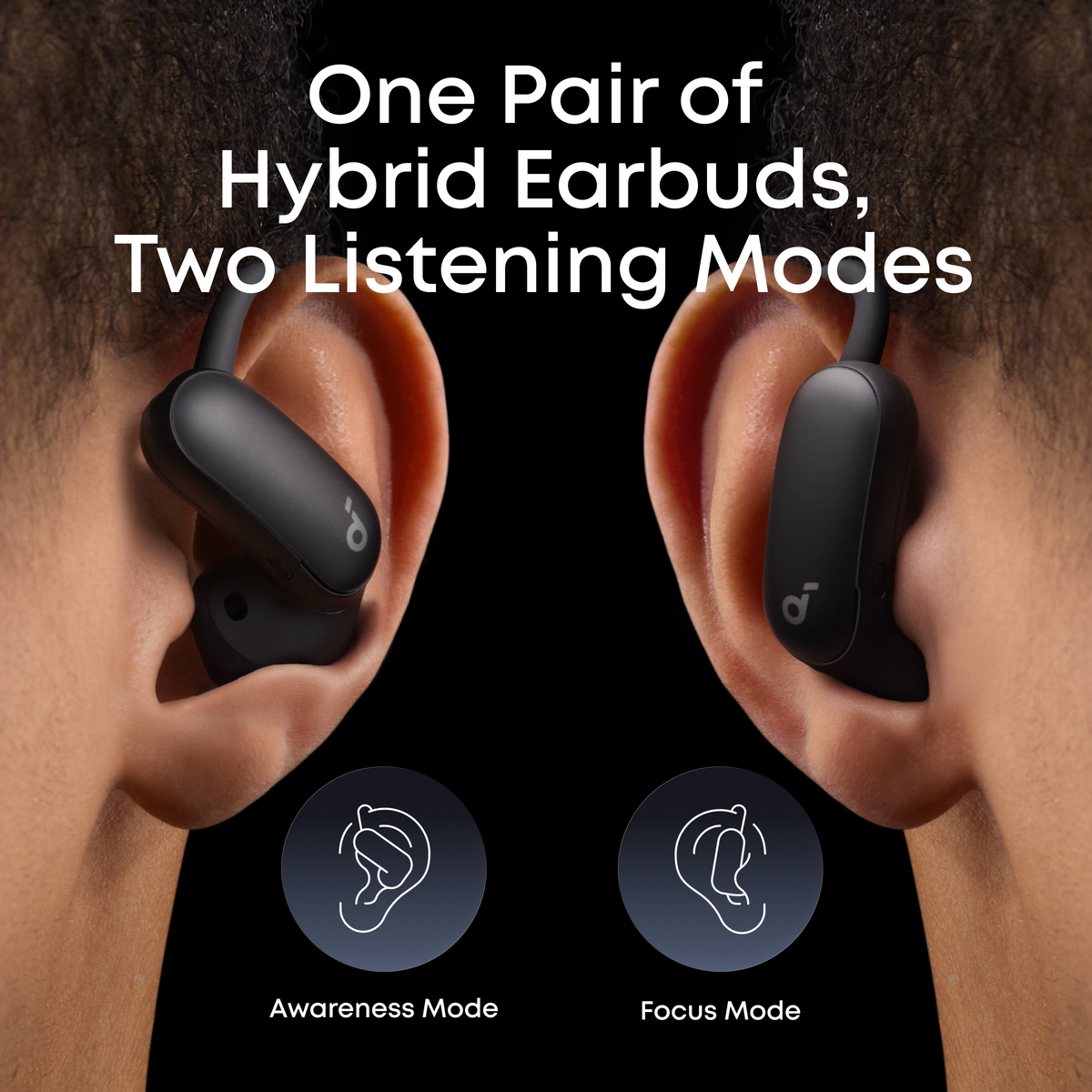 Soundcore AeroFit 2 Pro | 2-i-1 hybridhörlurar