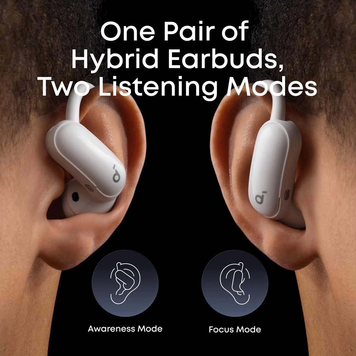 Soundcore AeroFit 2 Pro | 2-i-1 hybridhörlurar