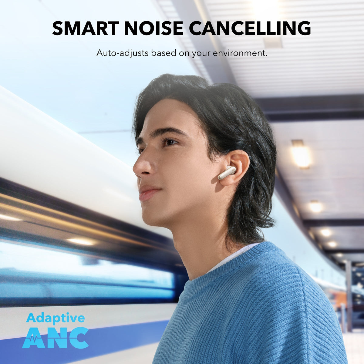 Soundcore P40i | Smarta ANC-hörlurar med trådlöst ljud (renoverade)