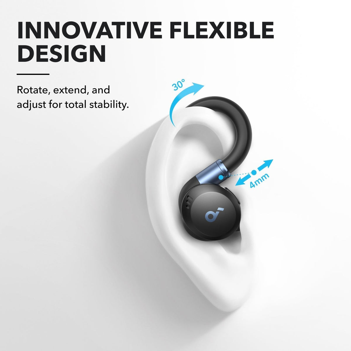 Soundcore Sport X20 | Bekväma sporthörlurar med krok och in-ear-krok