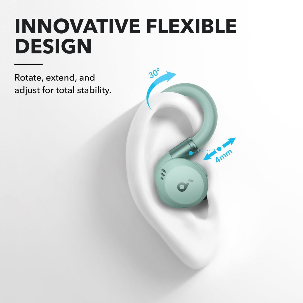 Soundcore Sport X20 | Bekväma sporthörlurar med krok och in-ear-krok
