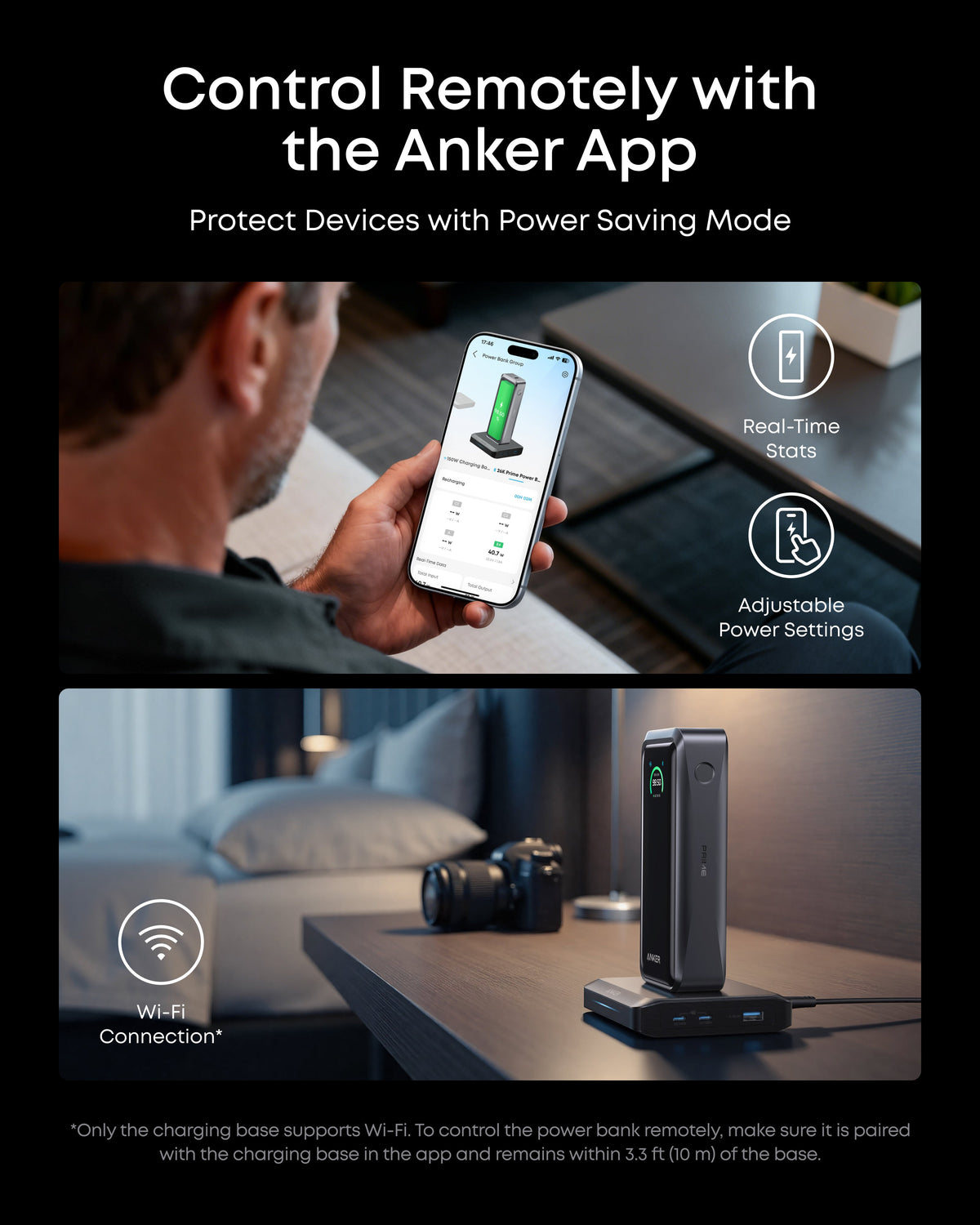 Anker Prime 26 250 mAh powerbank (300 W) + Anker Prime laddningsbas (150 W)