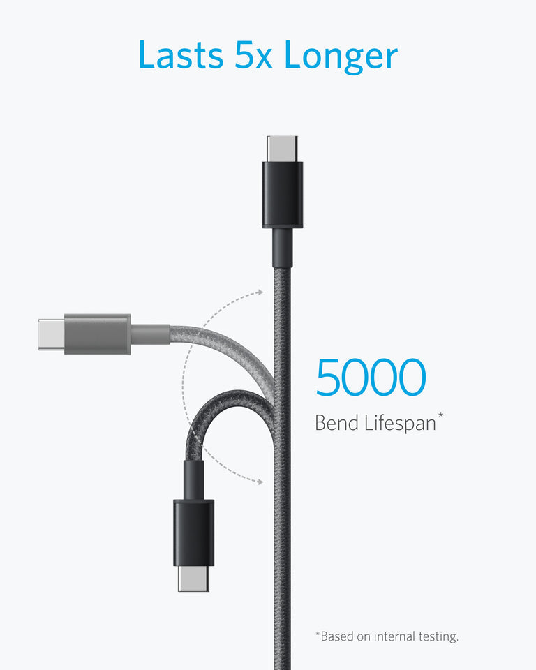 Anker Premium dubbelflätad nylonkabel USB-C till USB-A