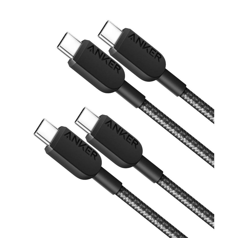 Anker 310 USB-C till USB-C-kabel (flätad 0,9 m) – 2-pack