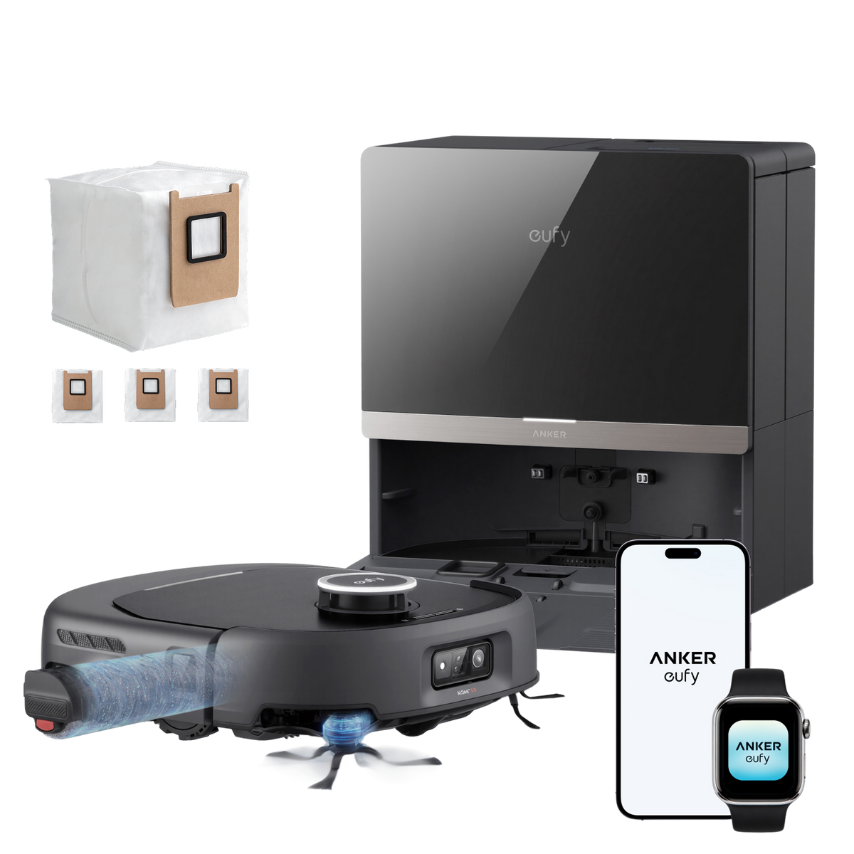 eufy robotdammsugare Omni E35 + 3 dammpåsar