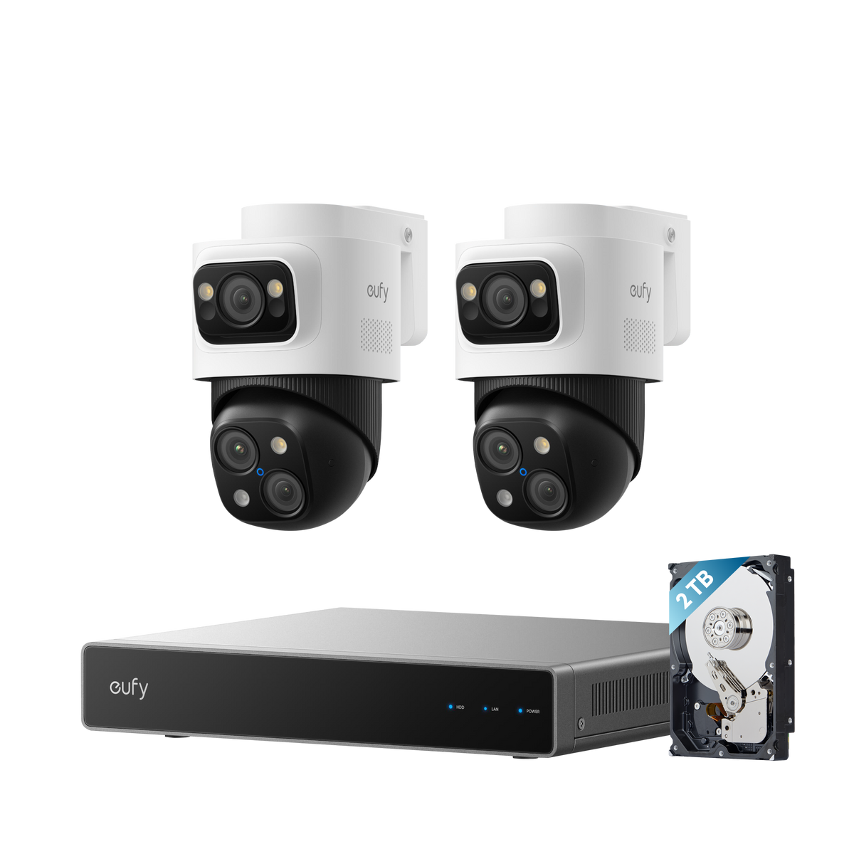 eufy NVR CCTV-säkerhetssystem S4 (2× PoE-kamera S4)