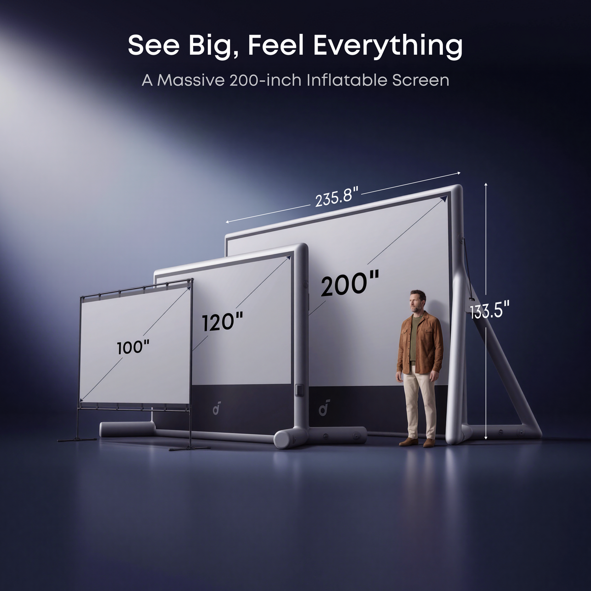 Soundcore Nebula X1 Pro + 200” uppblåsbar skärm