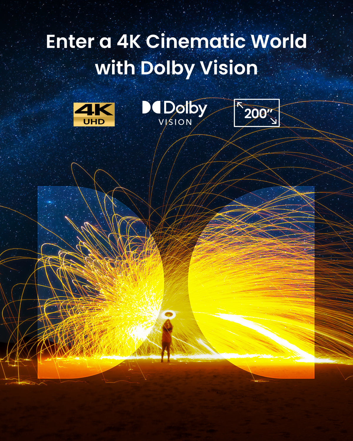 Nebula Cosmos 4K SE | Dolby Vison-projektor med Google TV