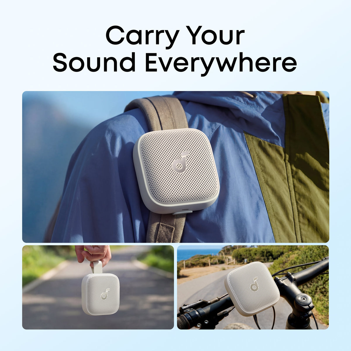 Soundcore Boom Go 3i | Bärbar Bluetooth-högtalare med kraftfull bas