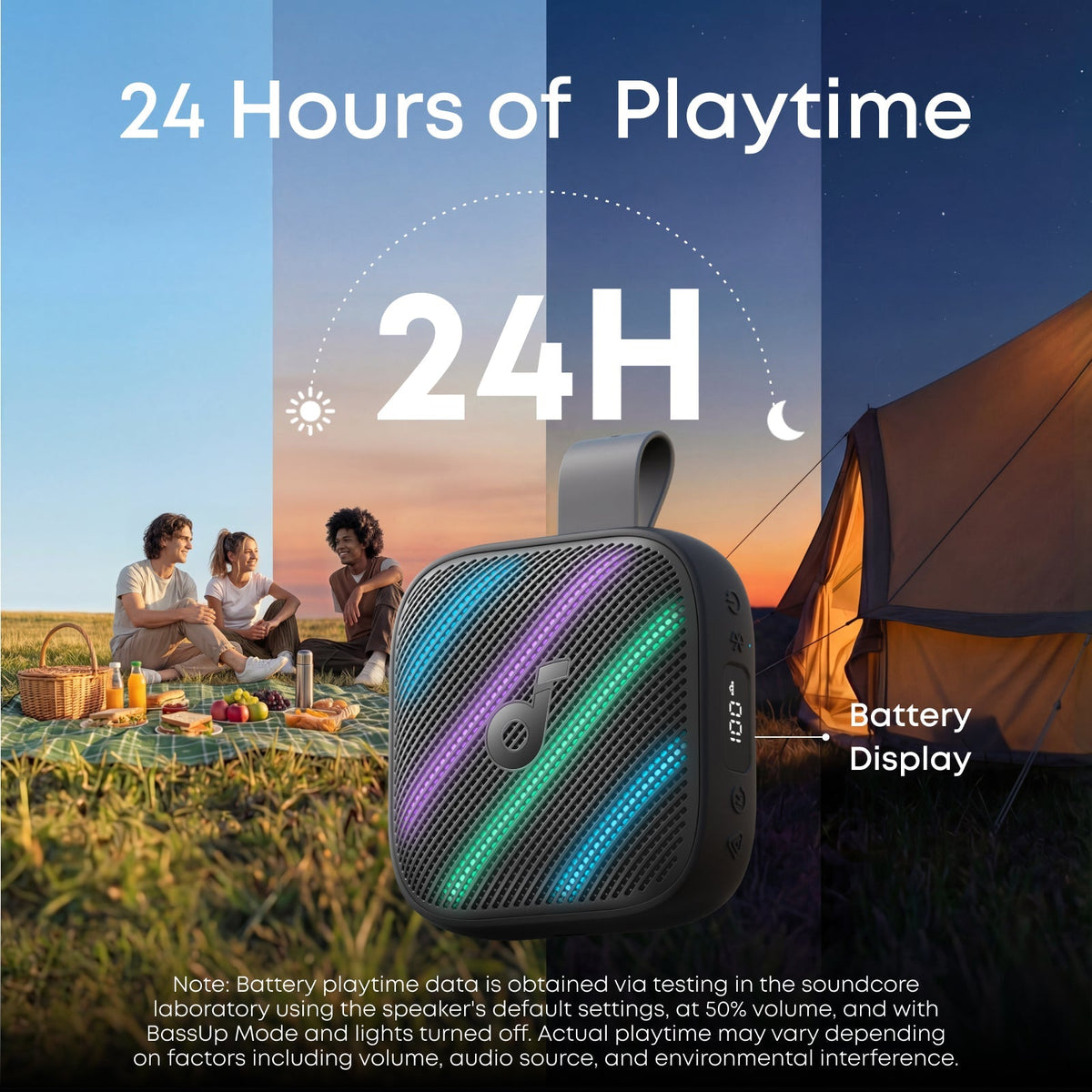 Soundcore Boom Go 3i | Bärbar Bluetooth-högtalare med kraftfull bas
