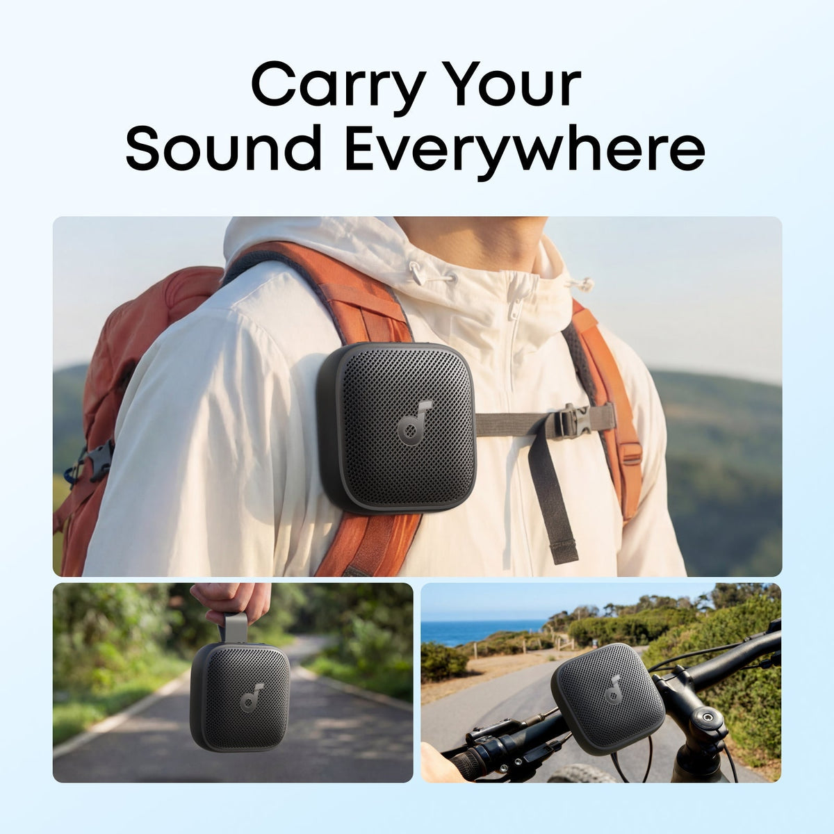 Soundcore Boom Go 3i | Bärbar Bluetooth-högtalare med kraftfull bas