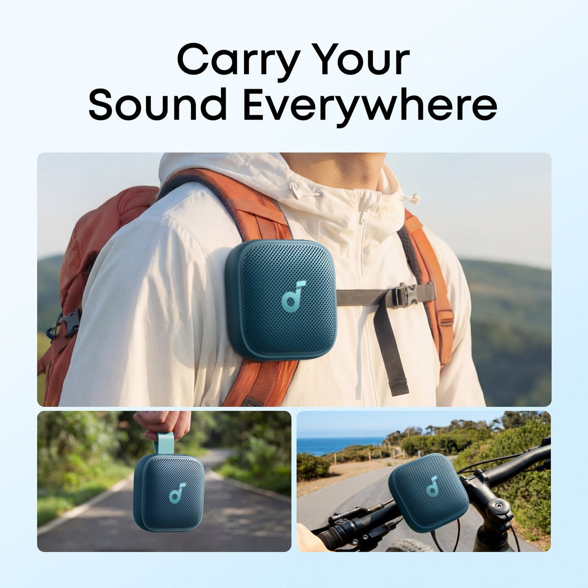Soundcore Boom Go 3i | Bärbar Bluetooth-högtalare med kraftfull bas