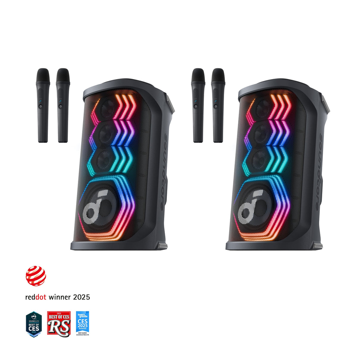 Soundcore Rave 3S | AI Karaoke Partyhögtalare med 200W ljud