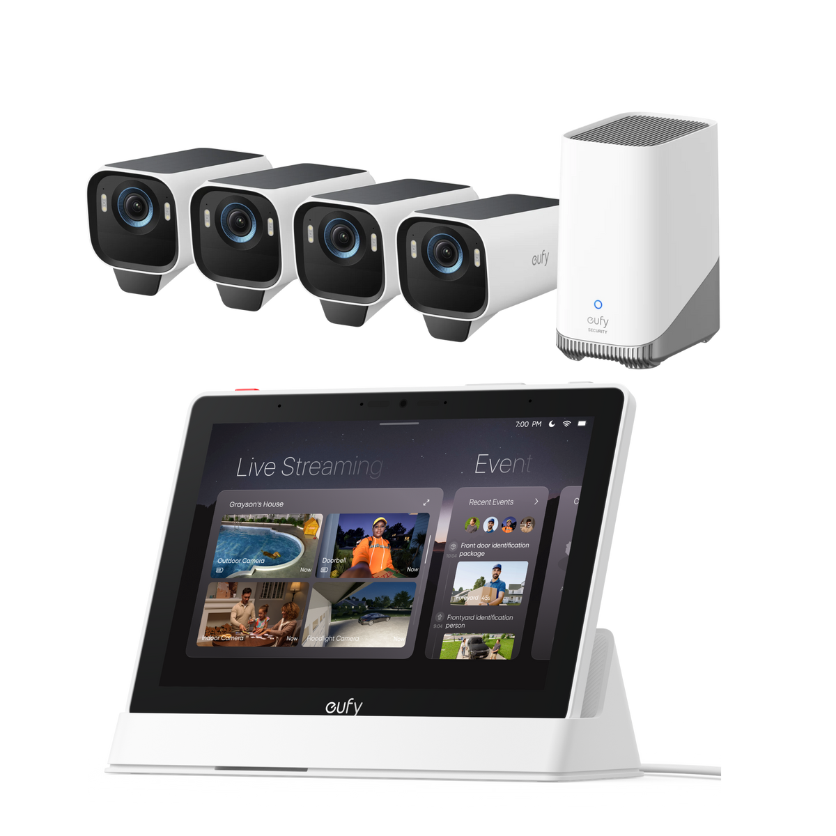 eufy Smart Display E10 + eufyCam S3 Pro 4-Cam Kit