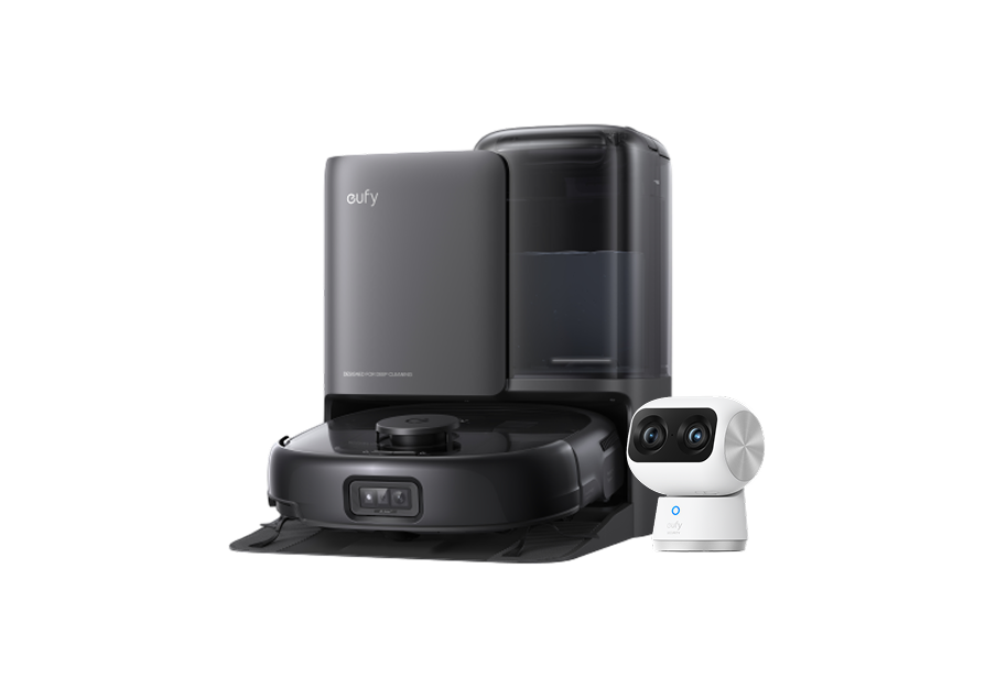 eufy robotdammsugare Omni E25 + eufy inomhuskamera S350