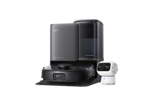 eufy robotdammsugare Omni E25 + eufy inomhuskamera S350