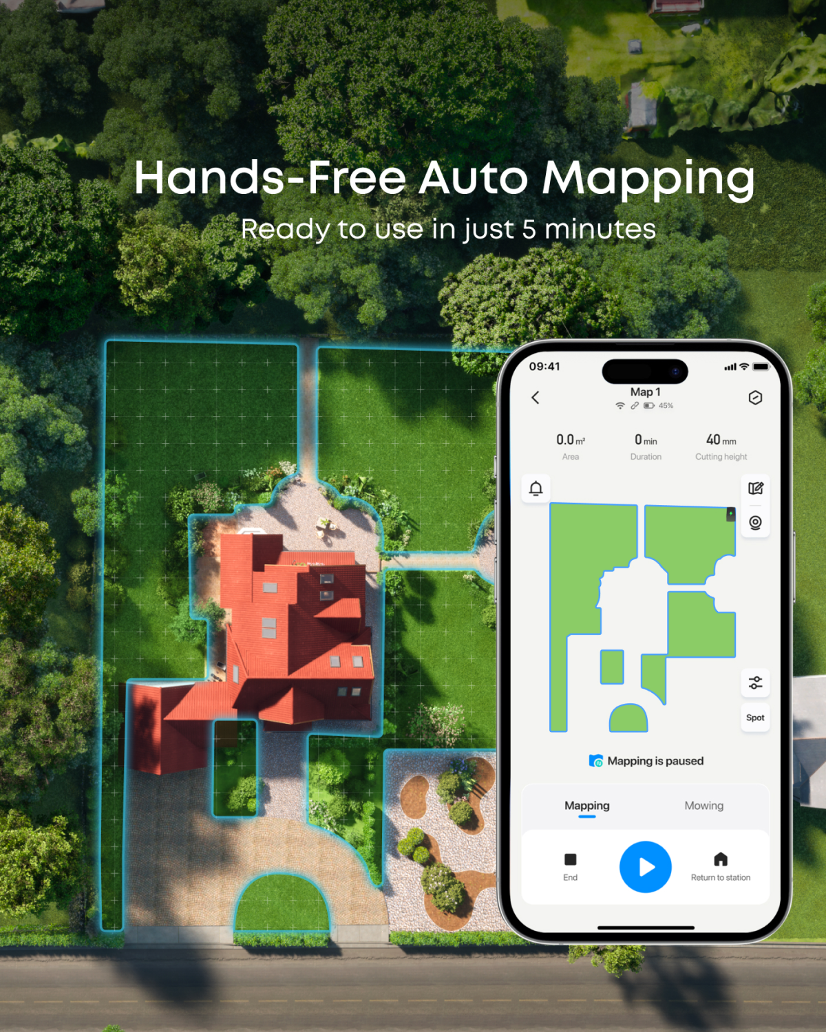eufy robotdammsugare Omni E28 + eufy robotgräsklippare E15