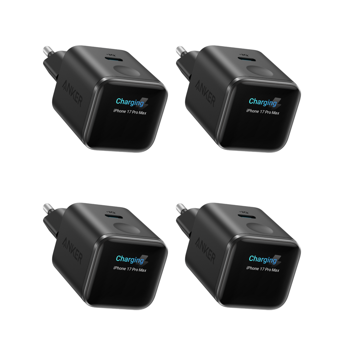 Anker Nano 45W Smart Display-laddare (4-pack)