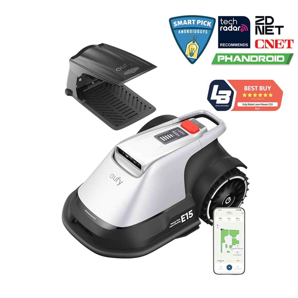 eufy robotdammsugare Omni E28 + eufy robotgräsklippare E15