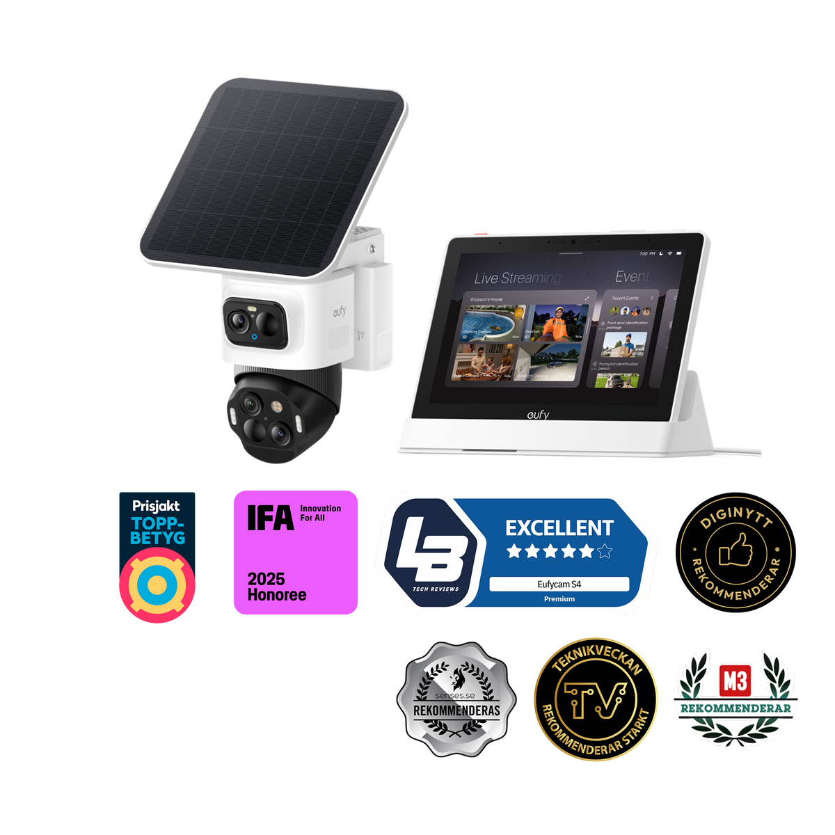eufyCam S4 (4K Bullet + 2K PTZ) + eufy Smart Display E10