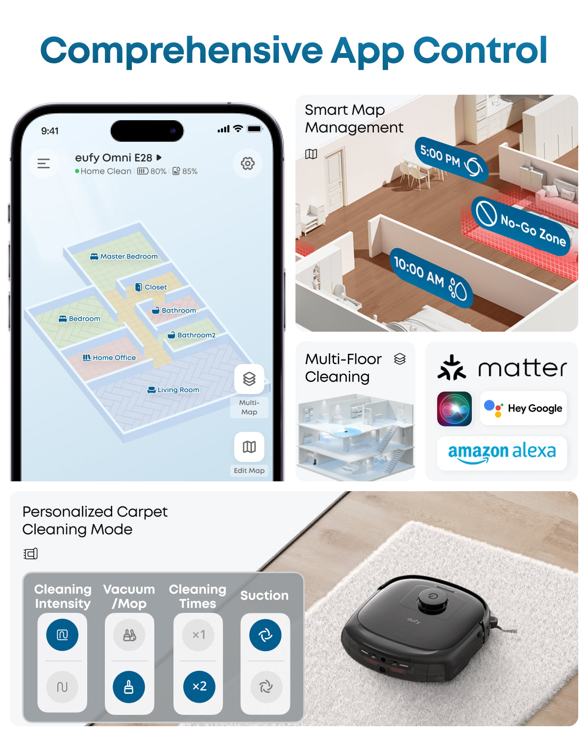 eufy app control for comprehensive smart cleaning and personalized settings