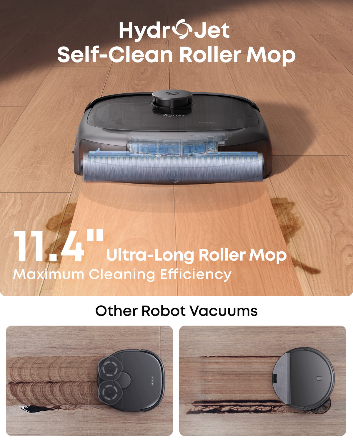 eufy robot vacuum with 20,000Pa suction for coffee powder