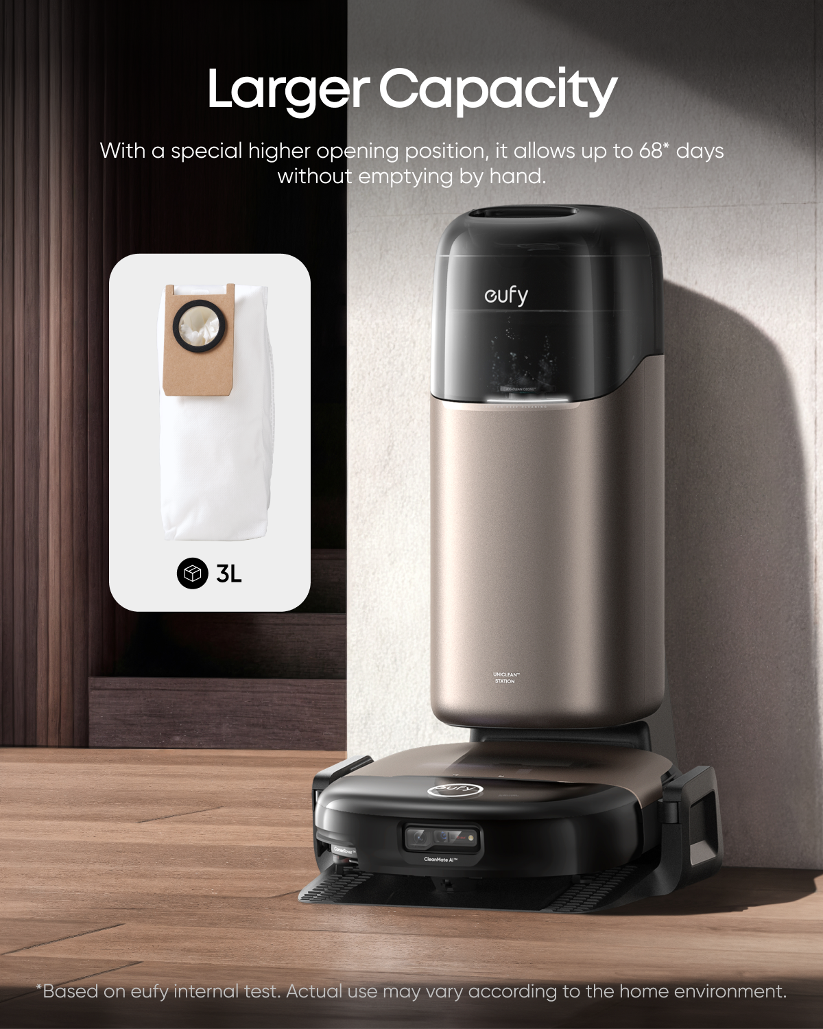 eufy officiella dammpåsetillbehör för robotdammsugare Omni S2