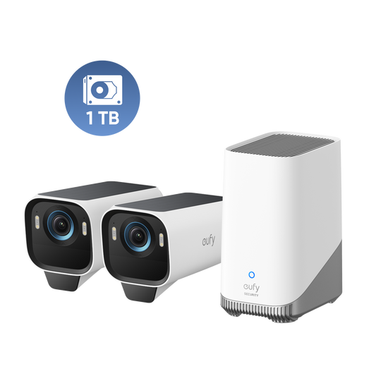 eufyCam S3 Pro 2-kamerakit + 1 TB hårddisk