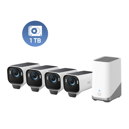 eufyCam S3 Pro 4-kameror-kit + 1 TB hårddisk