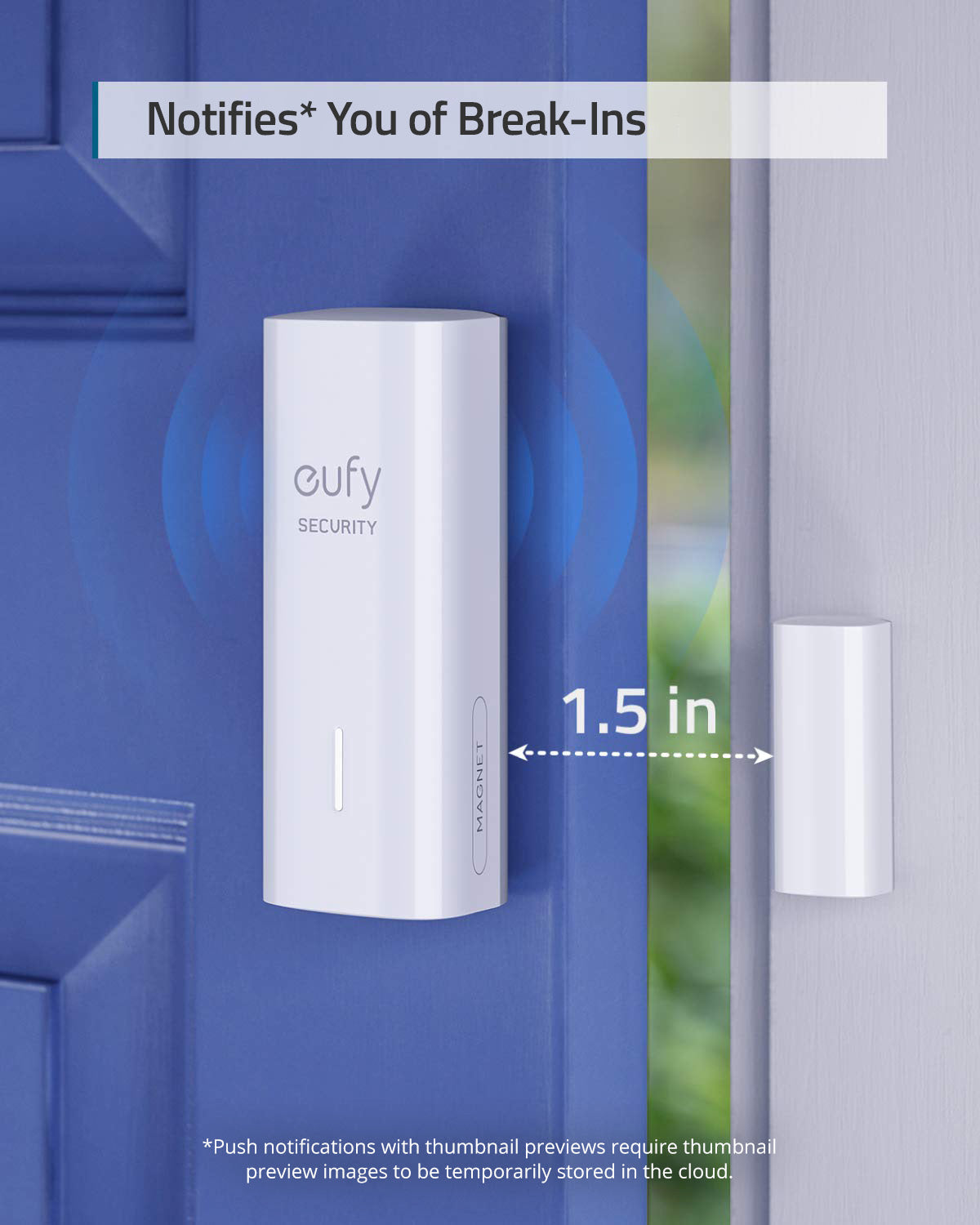 eufy with wireless sensor for window security