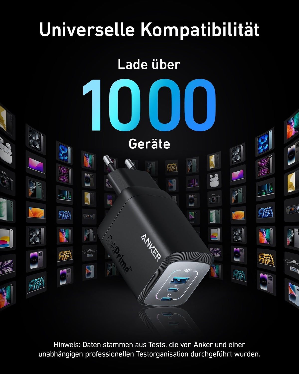 Anker Prime 100W GaN-väggladdare (3 portar)