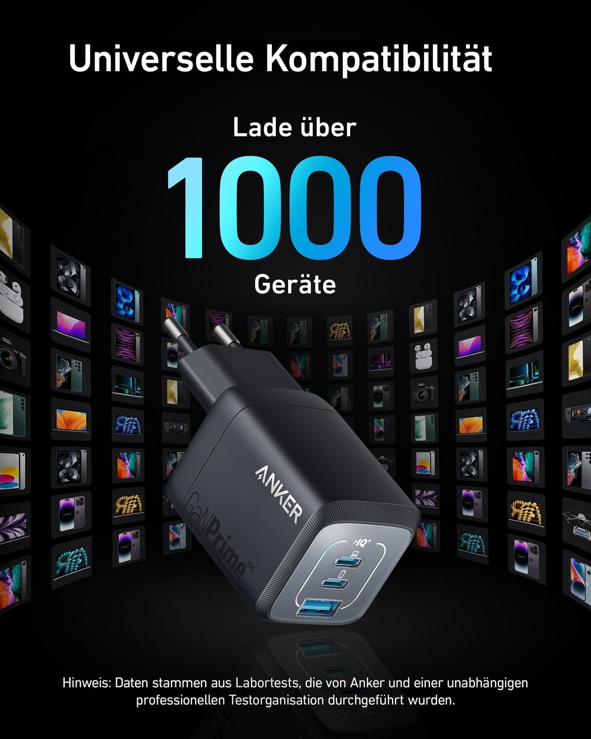 Anker Prime 67W GaN-väggladdare (3 portar)