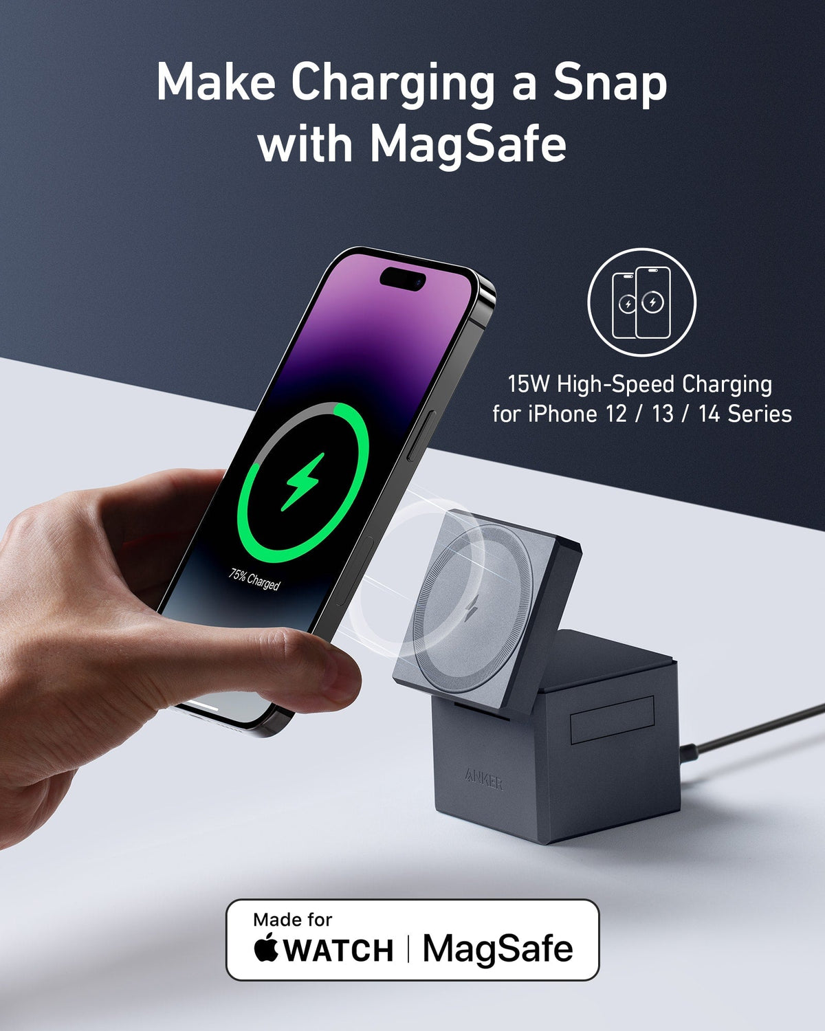 Anker 3-i-1-kub med MagSafe