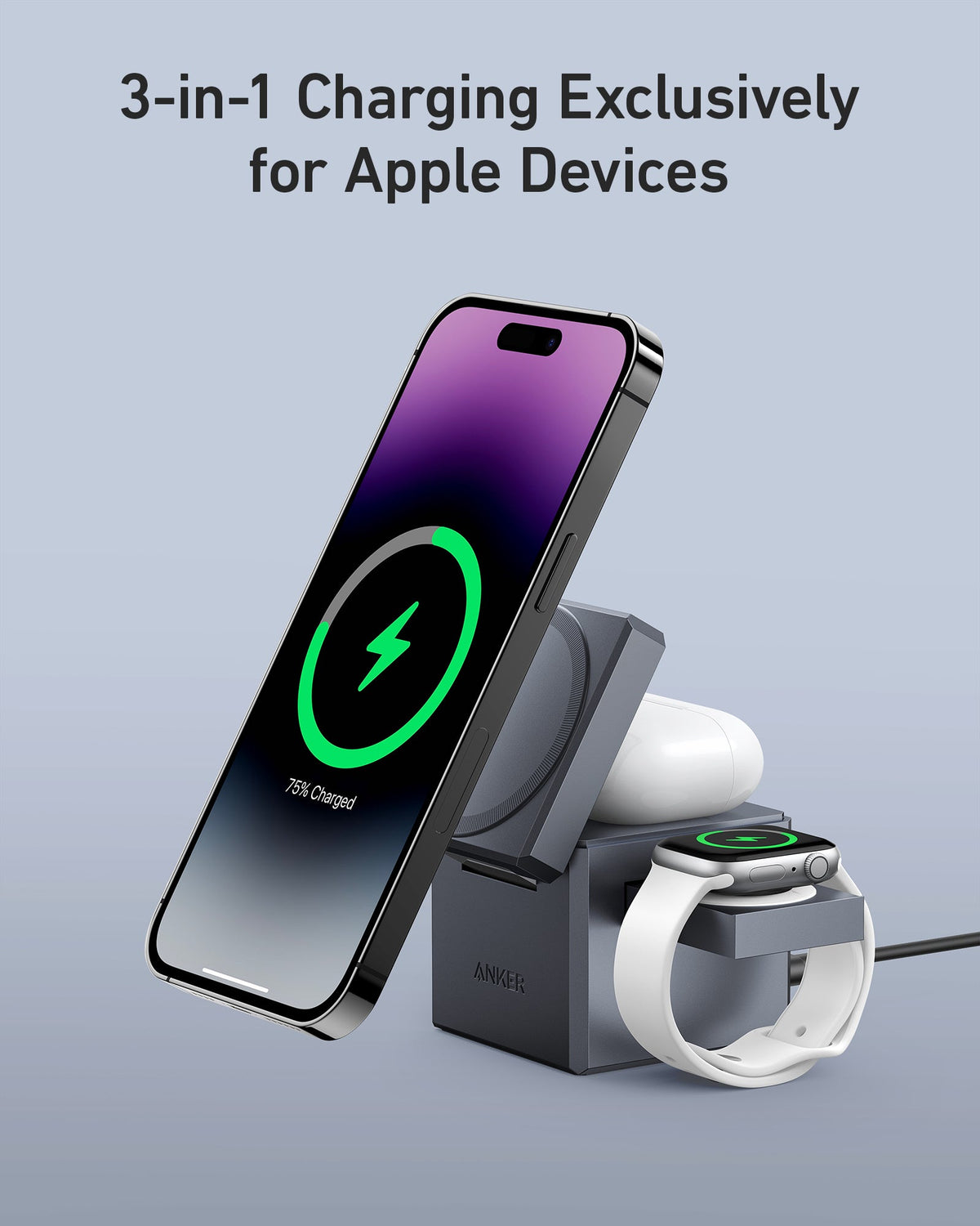 Anker 3-i-1-kub med MagSafe