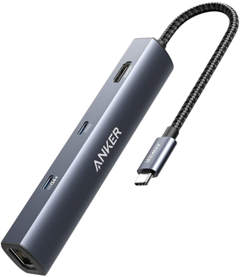 Anker <b>543</b> USB-C-hubb (6-i-1, smal)