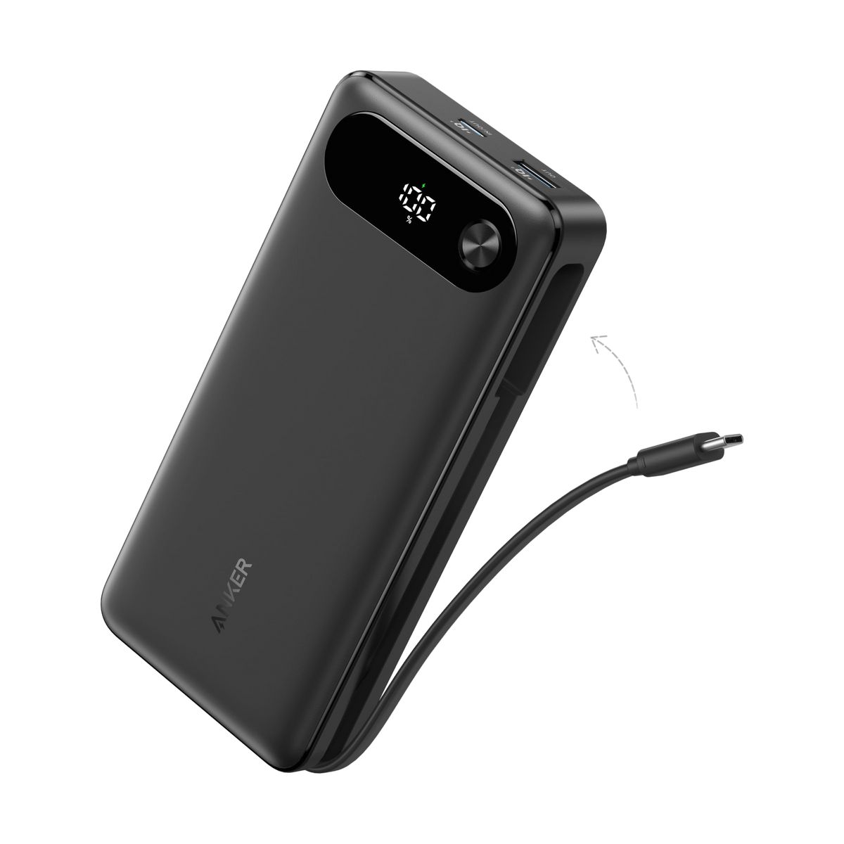 Anker Powerbank (20K, 87W, inbyggd USB-C-kabel)