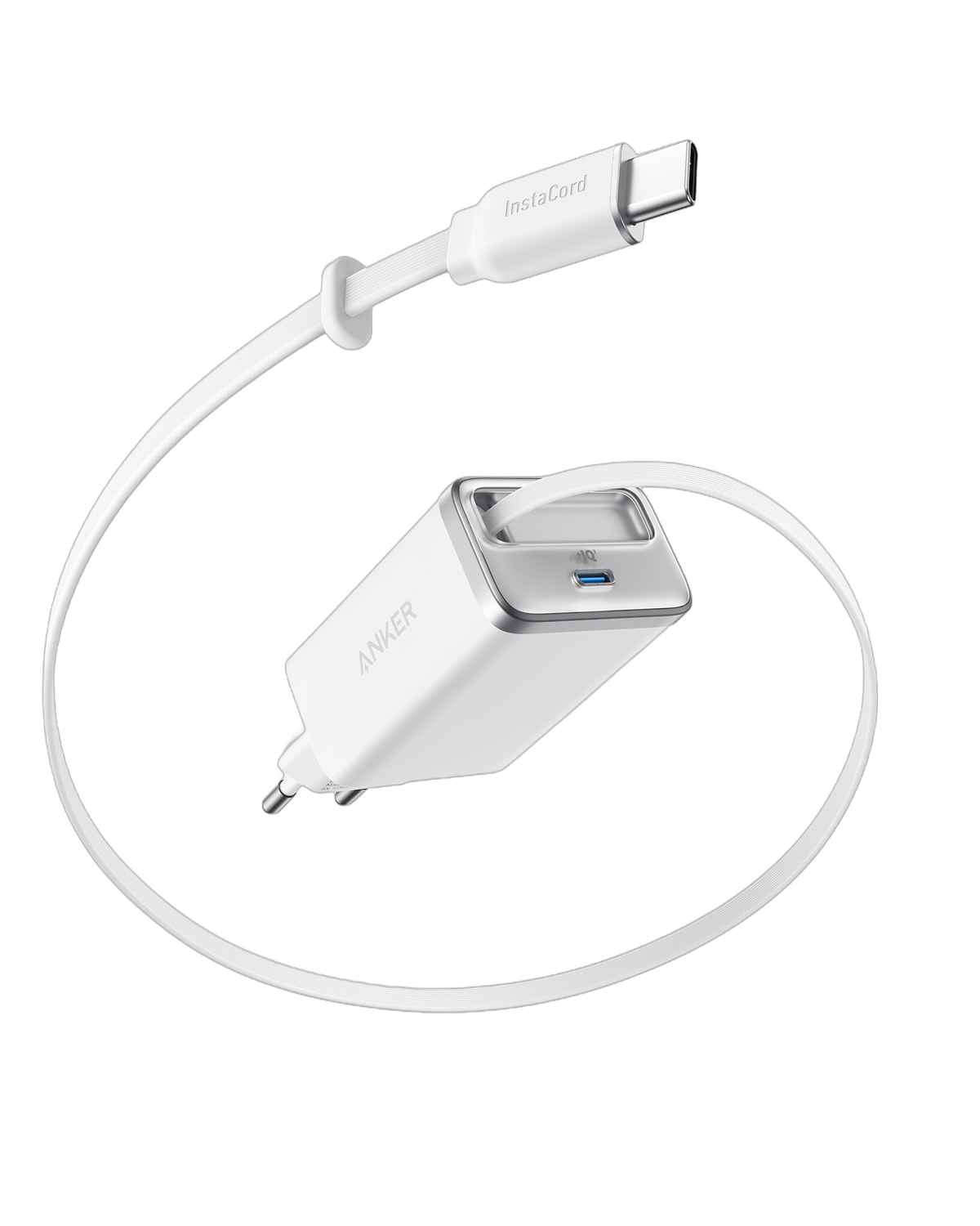 Anker Nano-laddare (35W, inbyggd utdragbar USB-C-kabel)