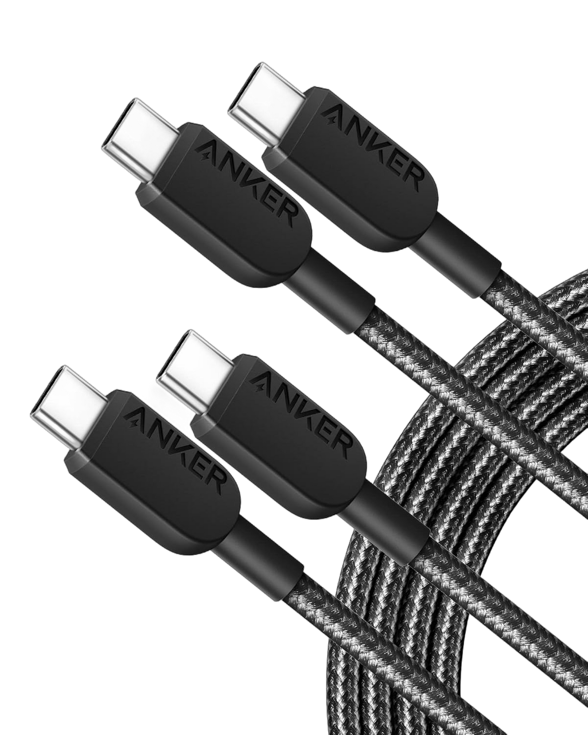 Anker 310 USB-C till USB-C-kabel (1,8 m flätad) – 2-pack