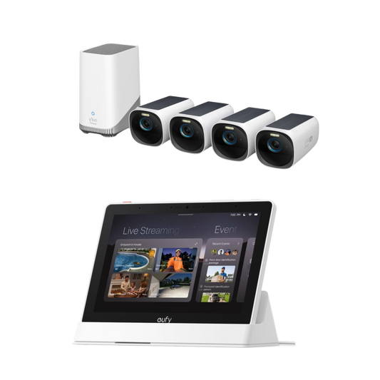 eufy Smart Display E10 + eufyCam 3 4-kamera-kit