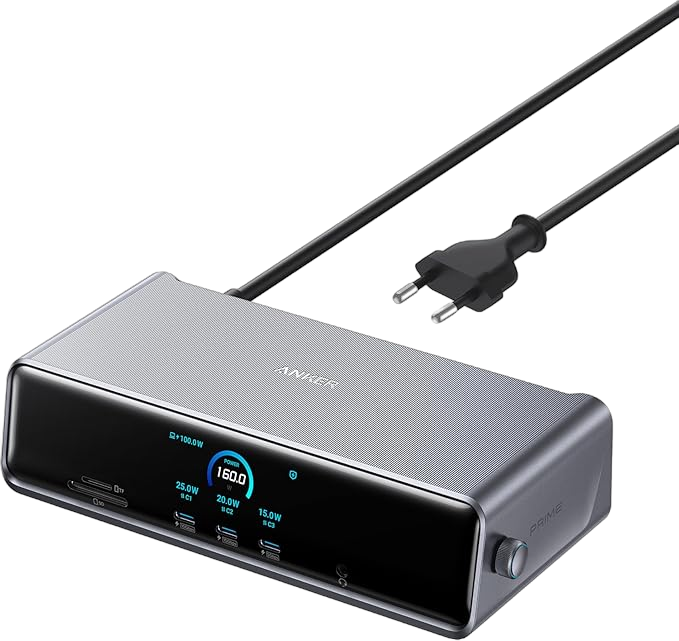 Anker Prime dockningsstation (14-i-1, trippel skärm, DisplayLink)