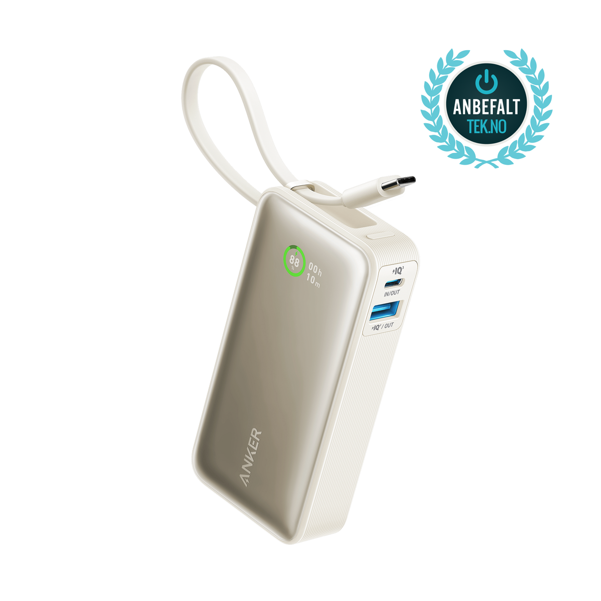 Anker Nano Powerbank (30W, inbyggd USB-C-kabel)